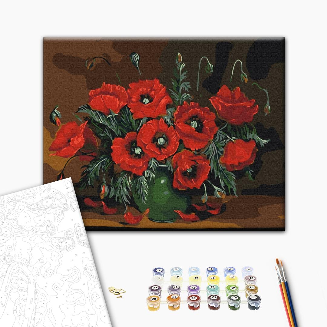 Картина по номерам Натюрморт с маками (BS51397)