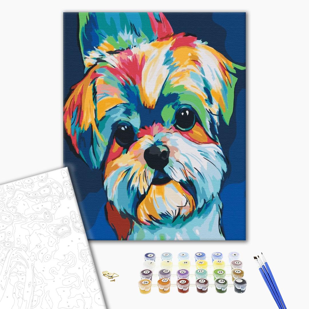 Painting by numbers Bright dog (BS51414)