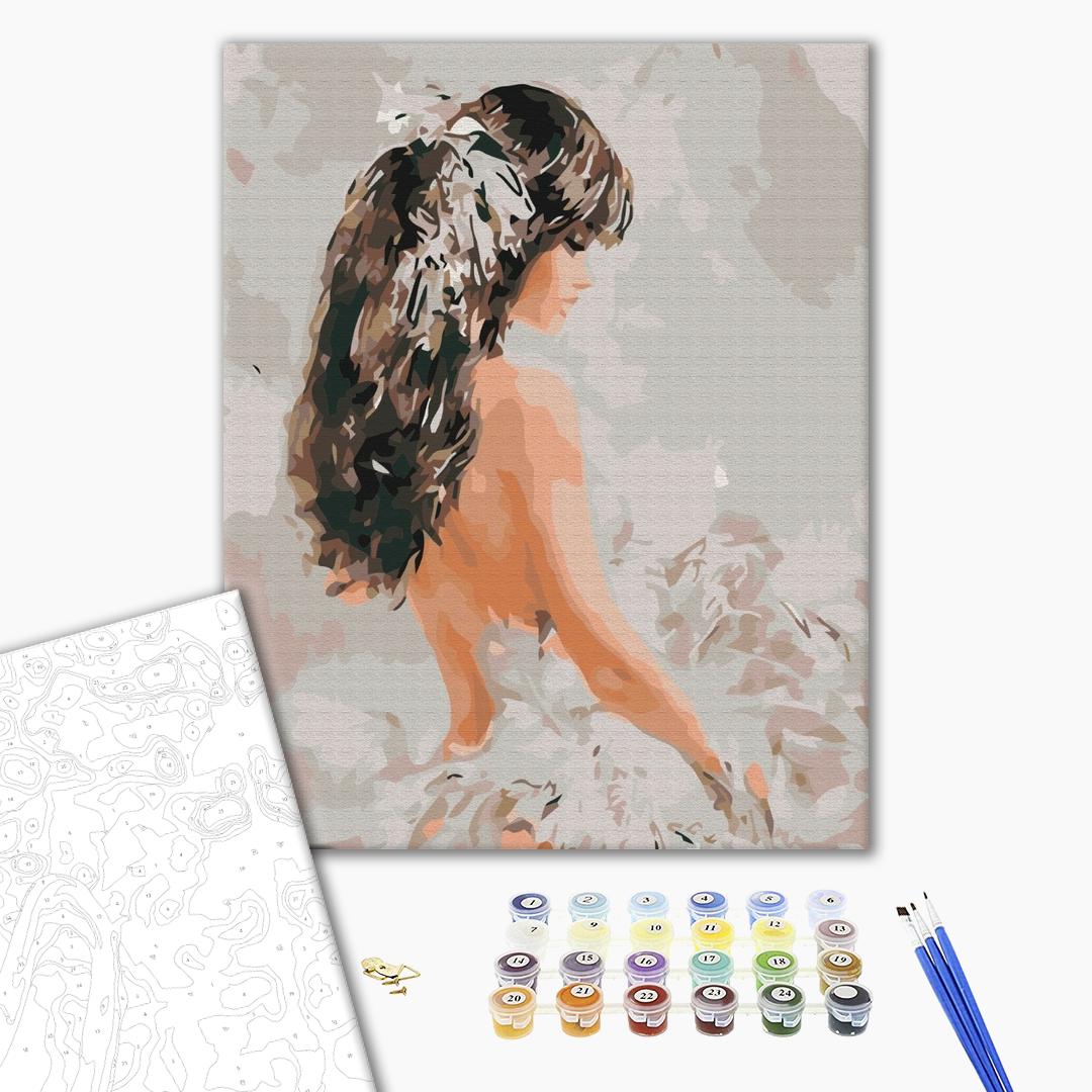 Painting by numbers Girl with feathers (BS6977)