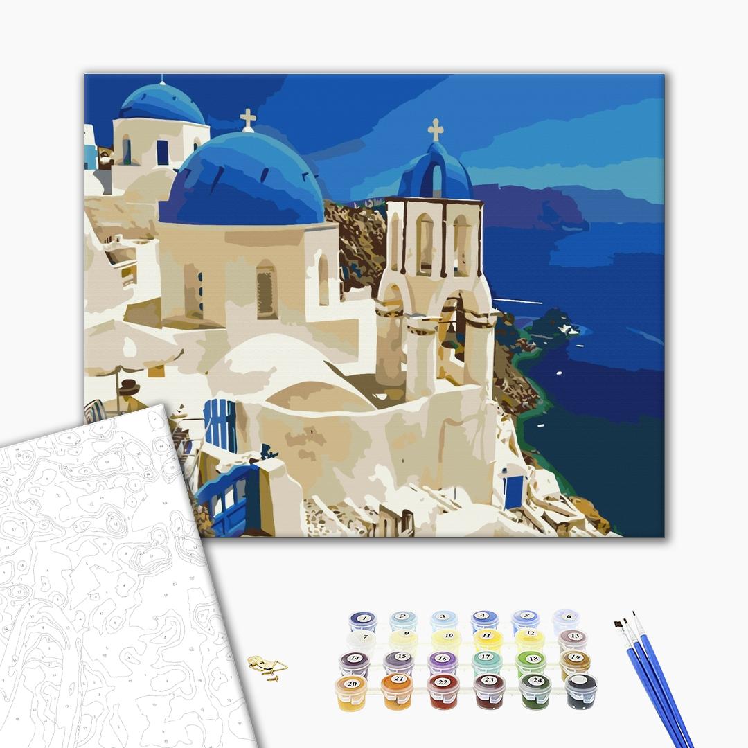 Картина по номерам Вид на Санторини (BS6957)