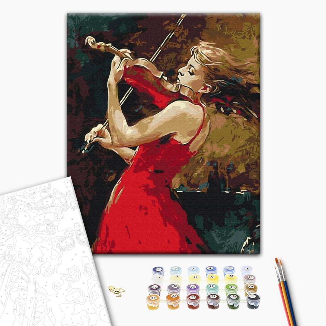 Painting by numbers Girl with violin (BS491)