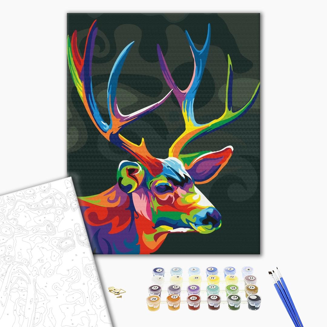 Painting by numbers Colorful deer (BS28785)