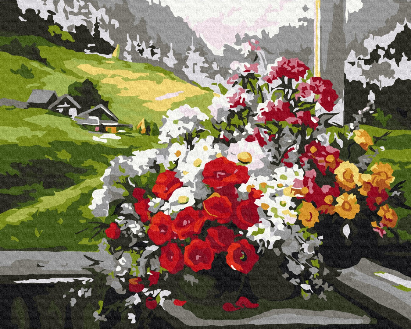 Painting by numbers Bouquets on the window (BS9500)