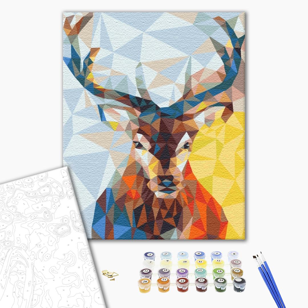 Painting by numbers Deer in a kaleidoscope (BS51419)