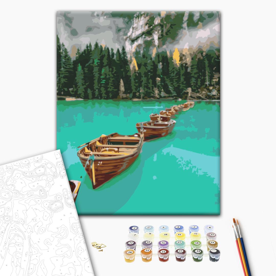 Painting by numbers Boats in a chain (BS51426)