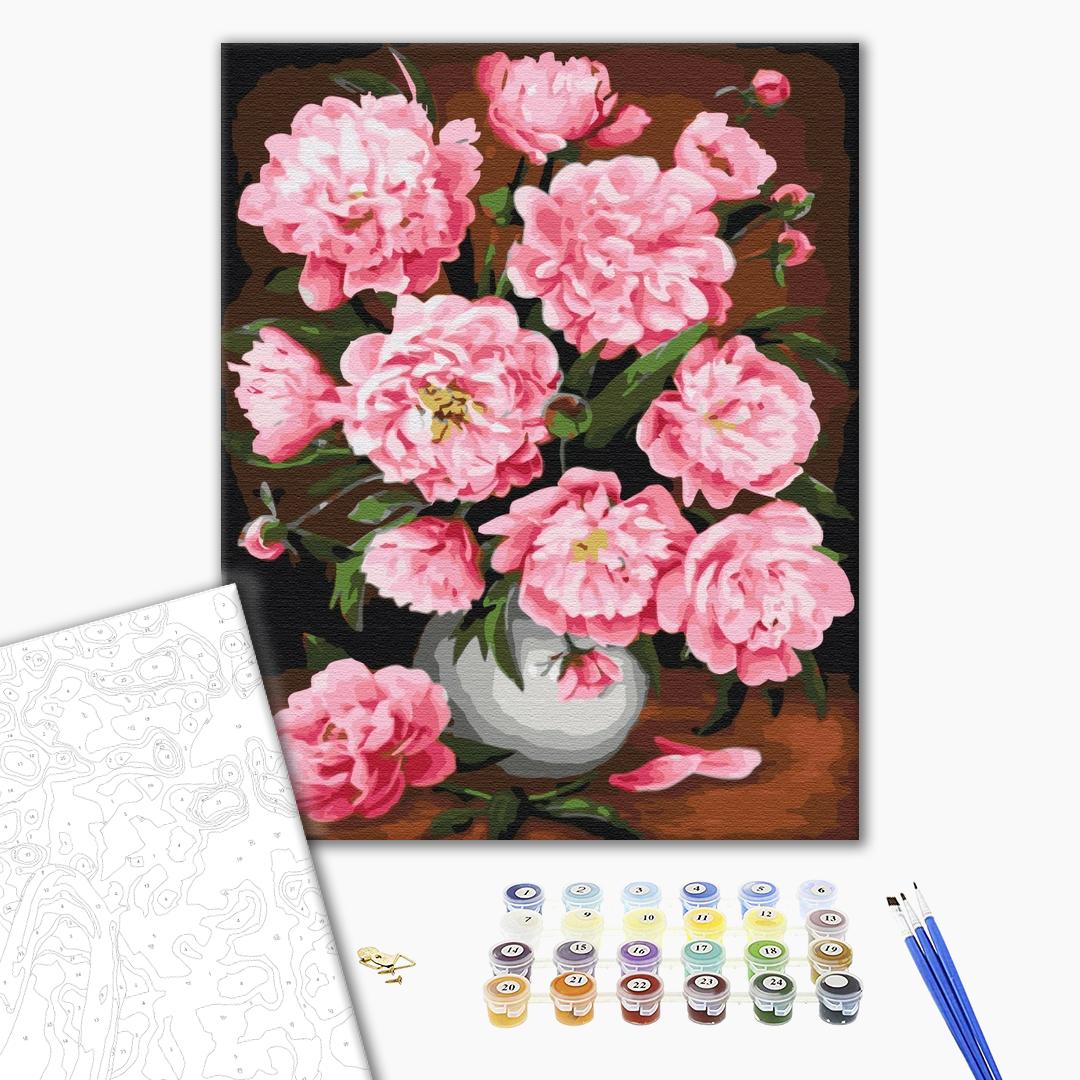 Painting by numbers Blooming peonies (BS30590)