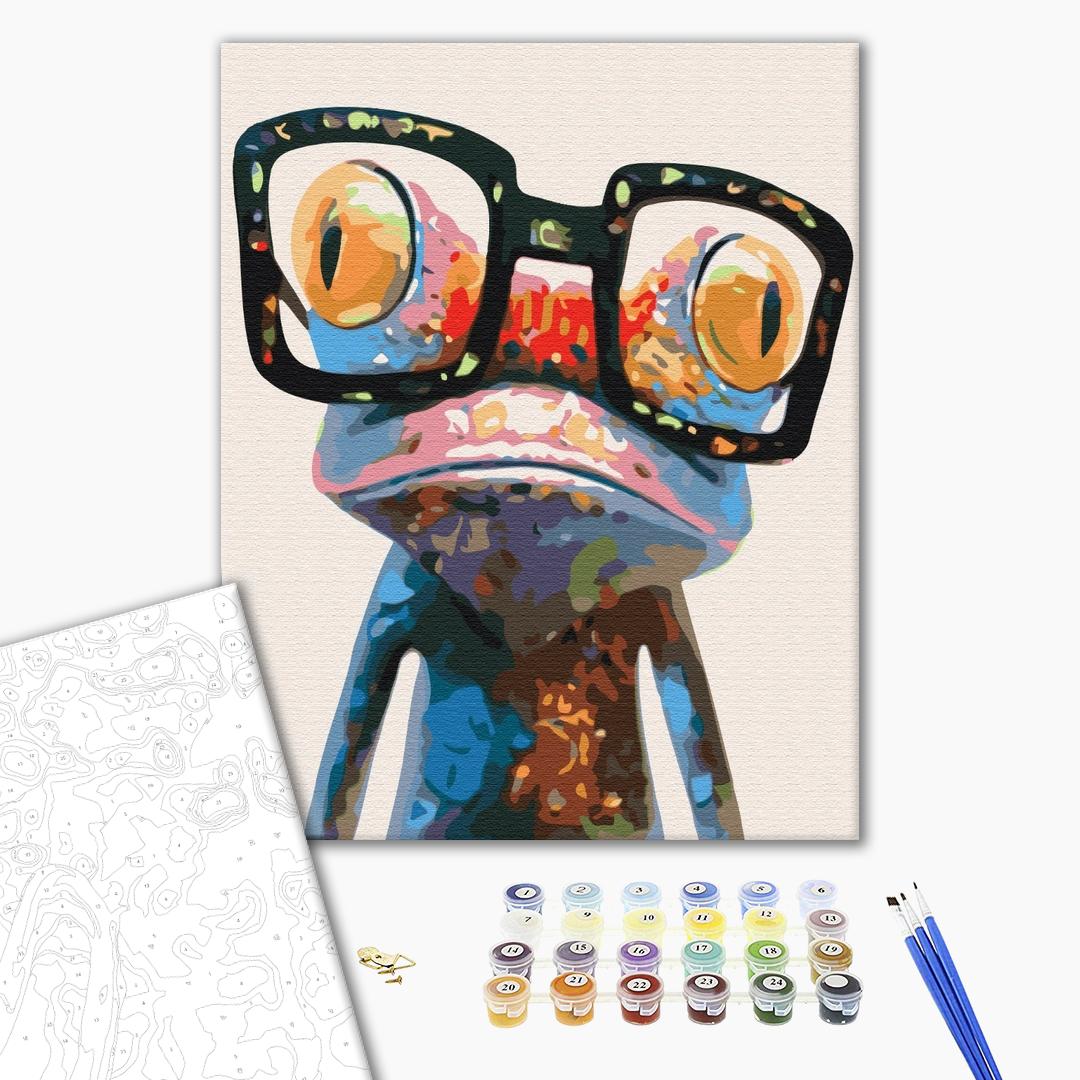 Painting by numbers Frog with glasses (BS9344)