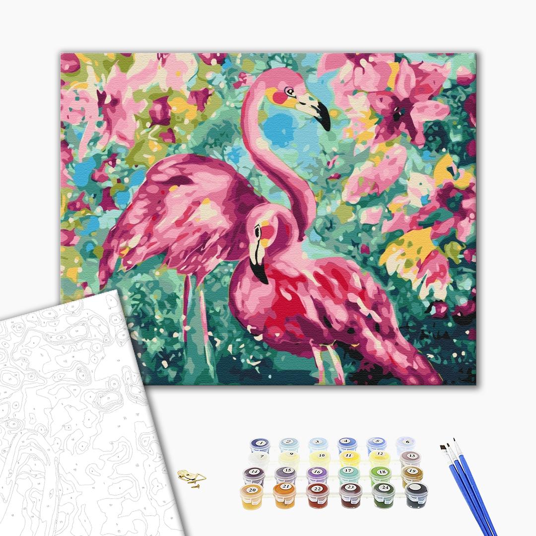 Gleznošana pēc skaitļiem Ziedu flamingo (BS33251)