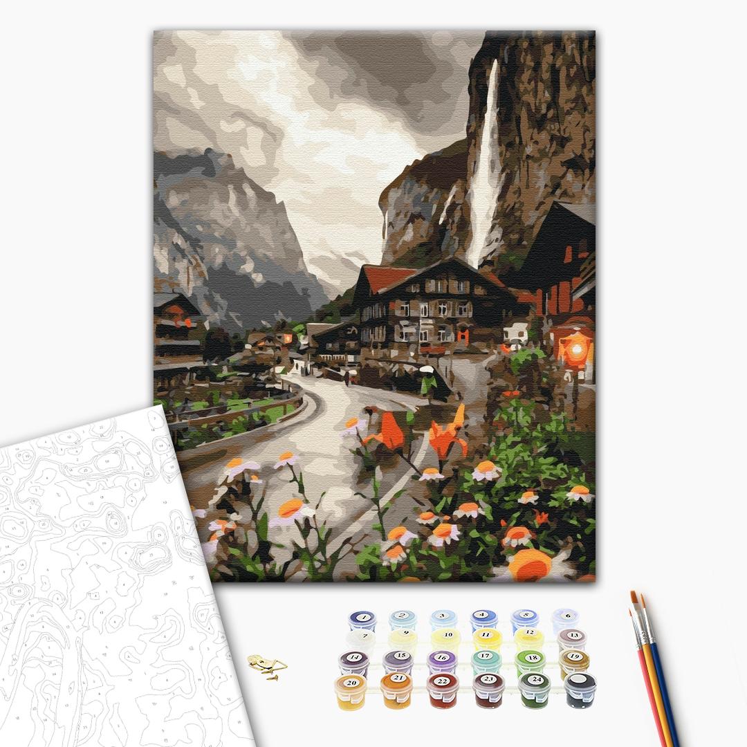 Painting by numbers A town in Switzerland (BS36527)