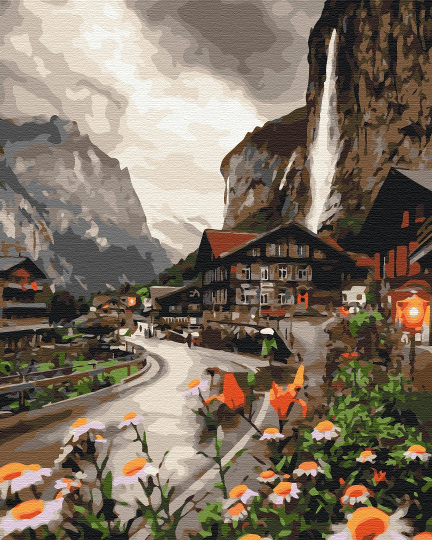 Painting by numbers A town in Switzerland (BS36527)