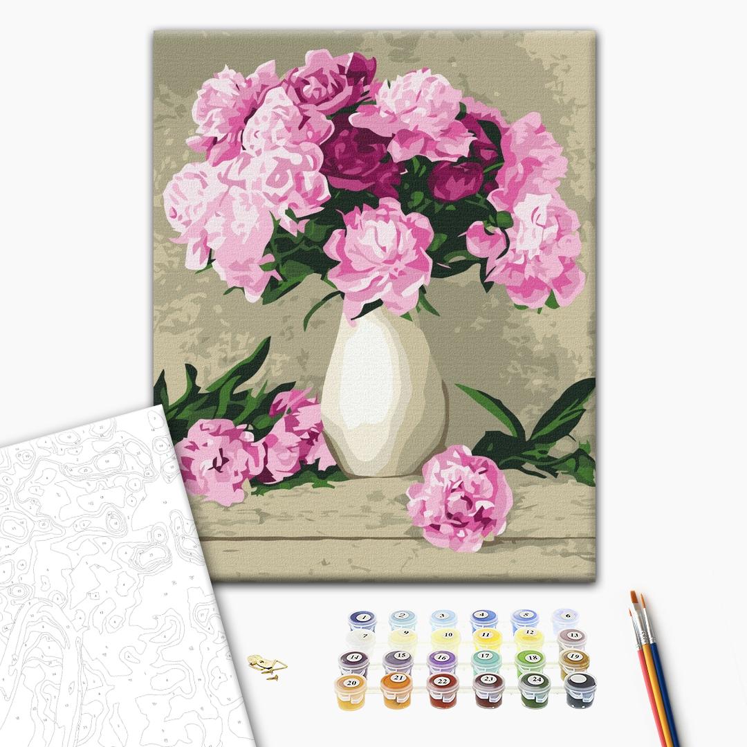 Painting by numbers Delicate peonies (BS069)