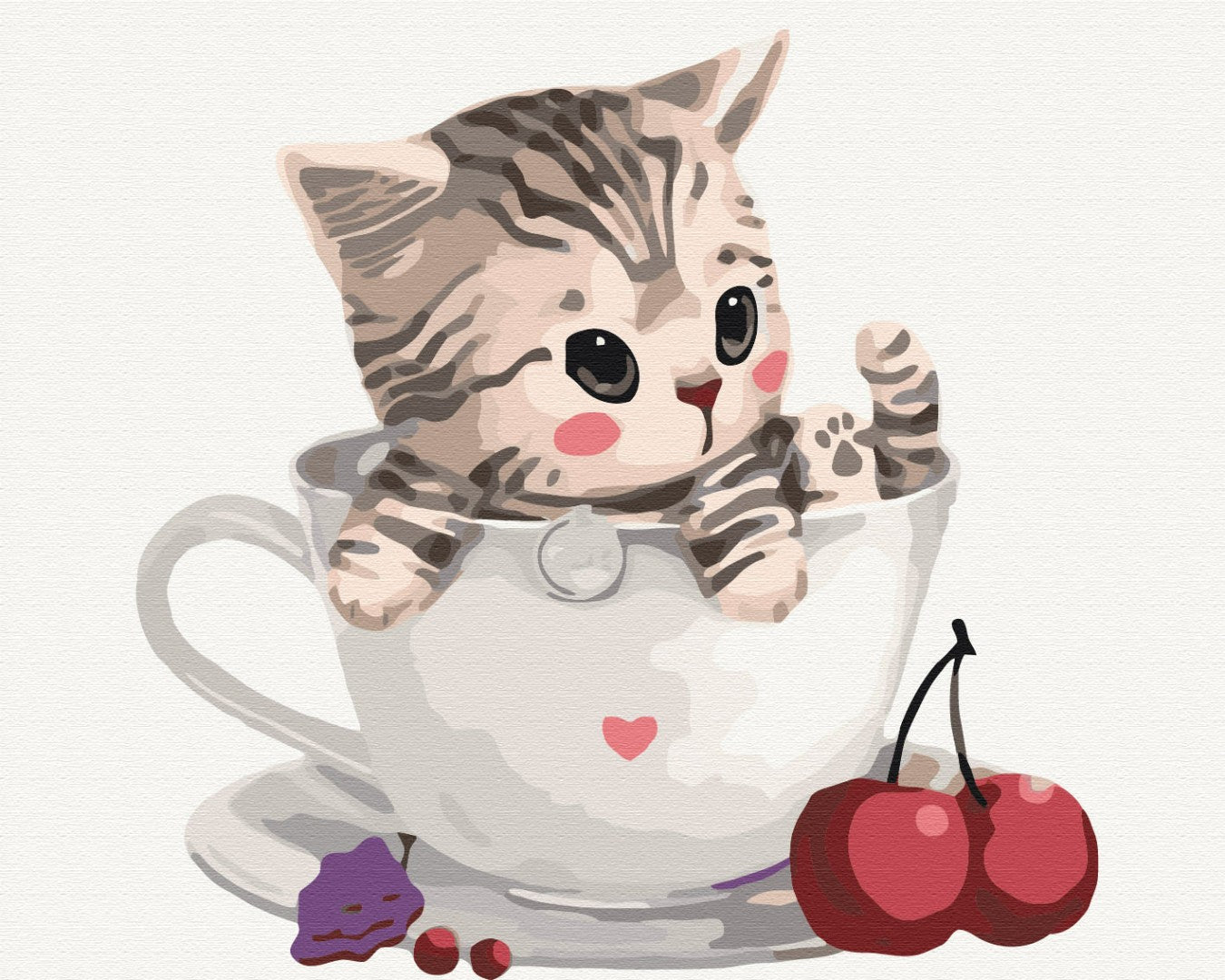 Painting by numbers Cat in a cup (BS8396)