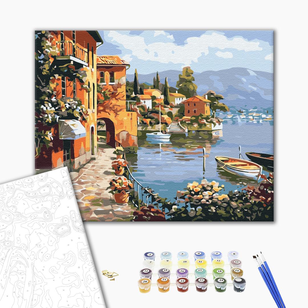 Painting by numbers A cozy seaside town (BS6917)