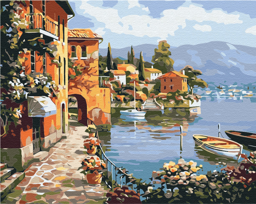 Painting by numbers A cozy seaside town (BS6917)
