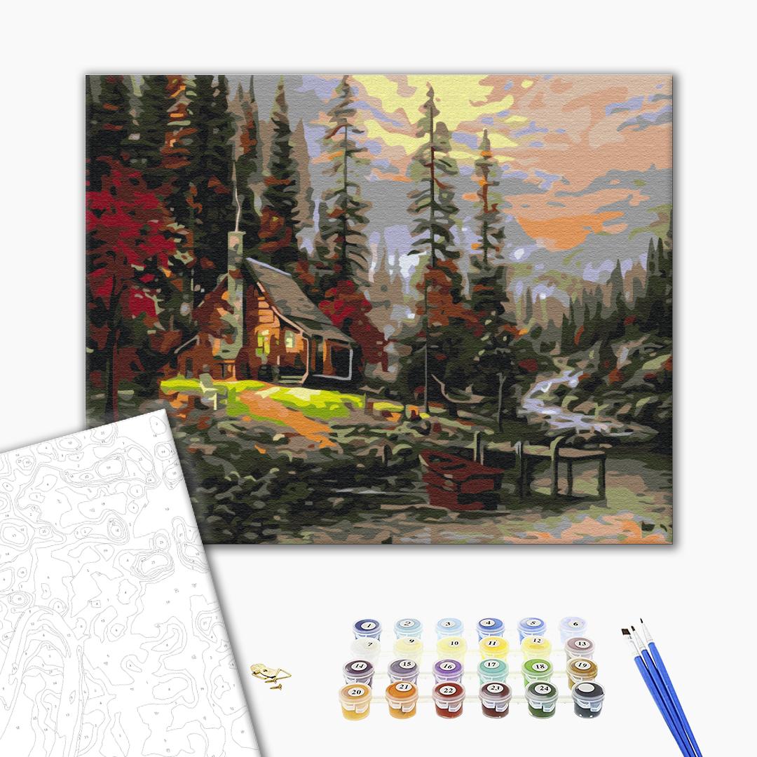 Painting by numbers House in the woods (BS51957)