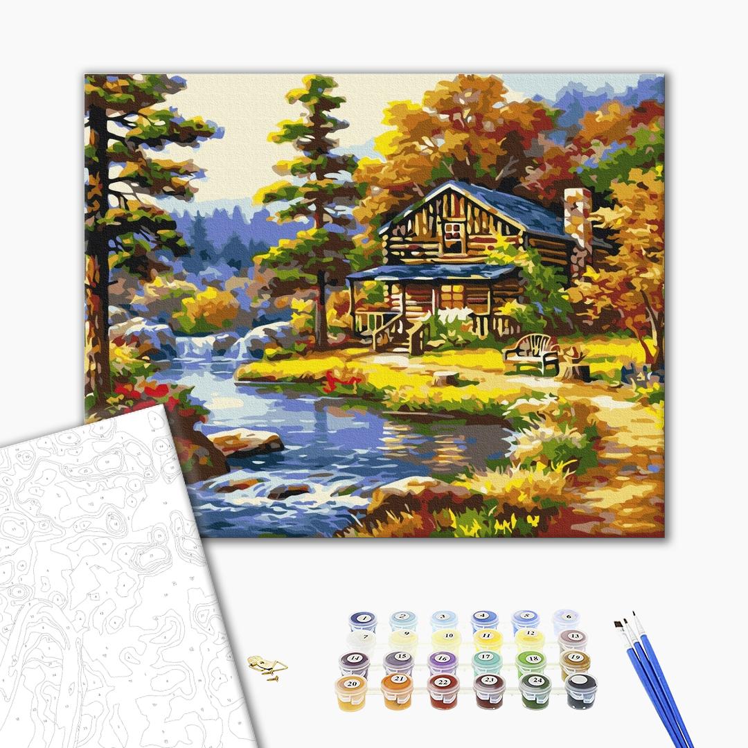 Painting by numbers House by the lake (BS51963)