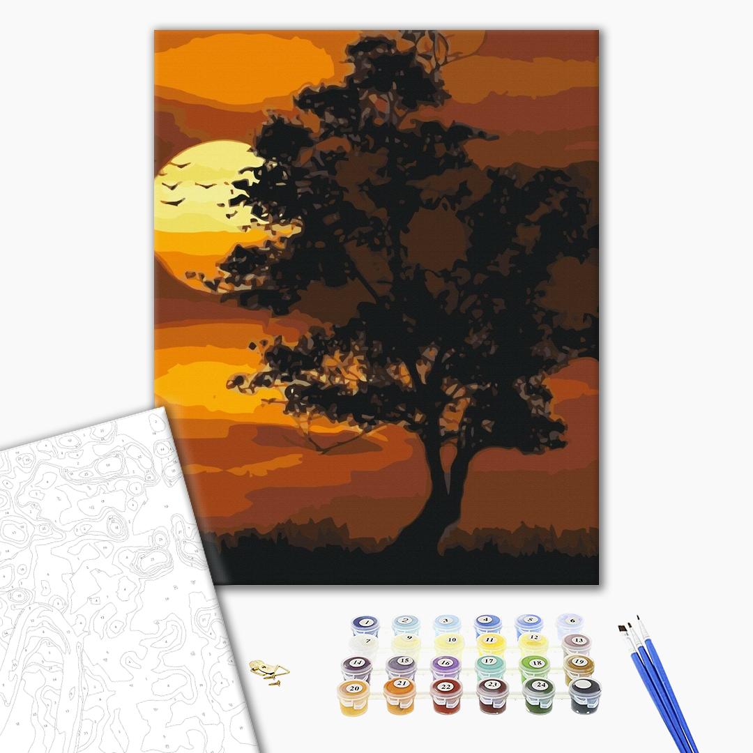 Painting by numbers Burning sunset (BS51965)