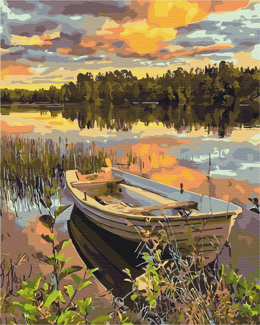 Painting by numbers Boat in the floods (BS51980)