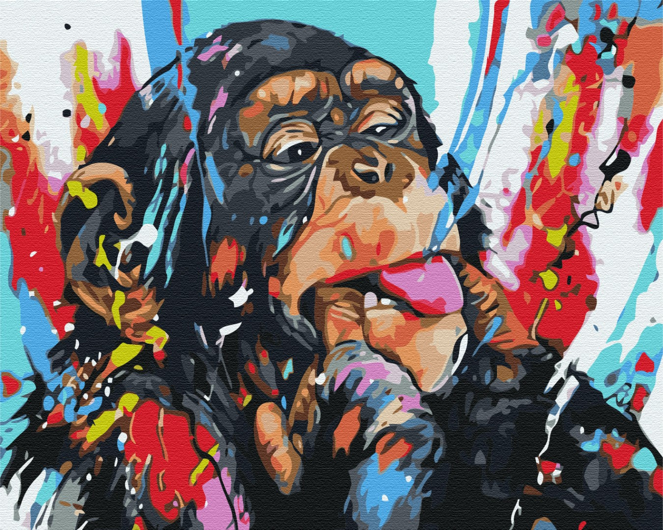 Painting by numbers Colored chimpanzee (BS51960)