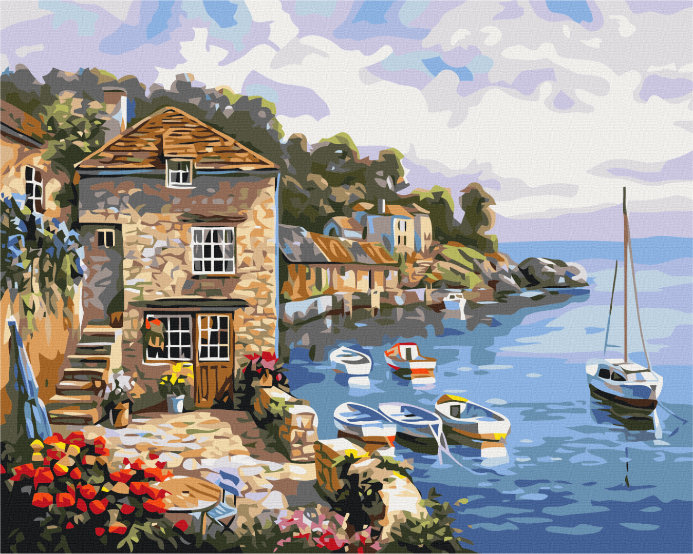 Painting by numbers Boats at sea (BS296)
