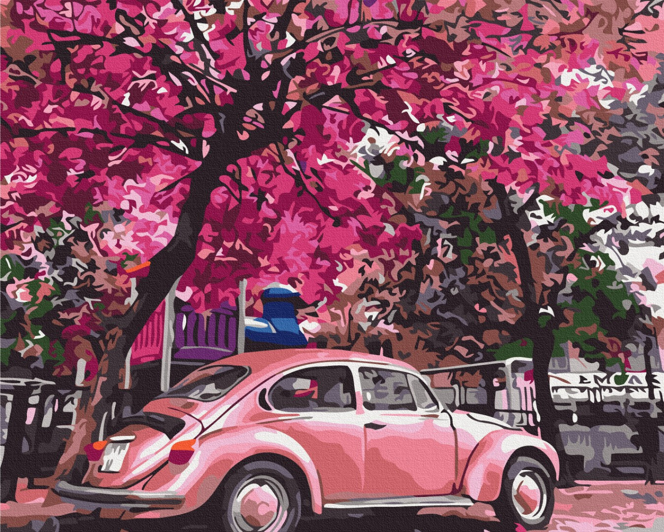 Painting by numbers Blooming parking (BS32366)
