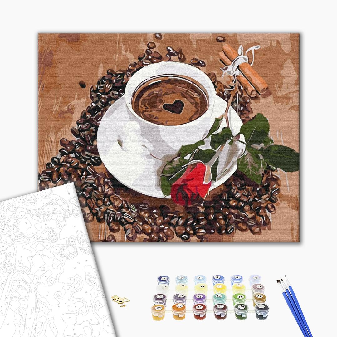 Painting by numbers Coffee with a touch of romance (BS52151)