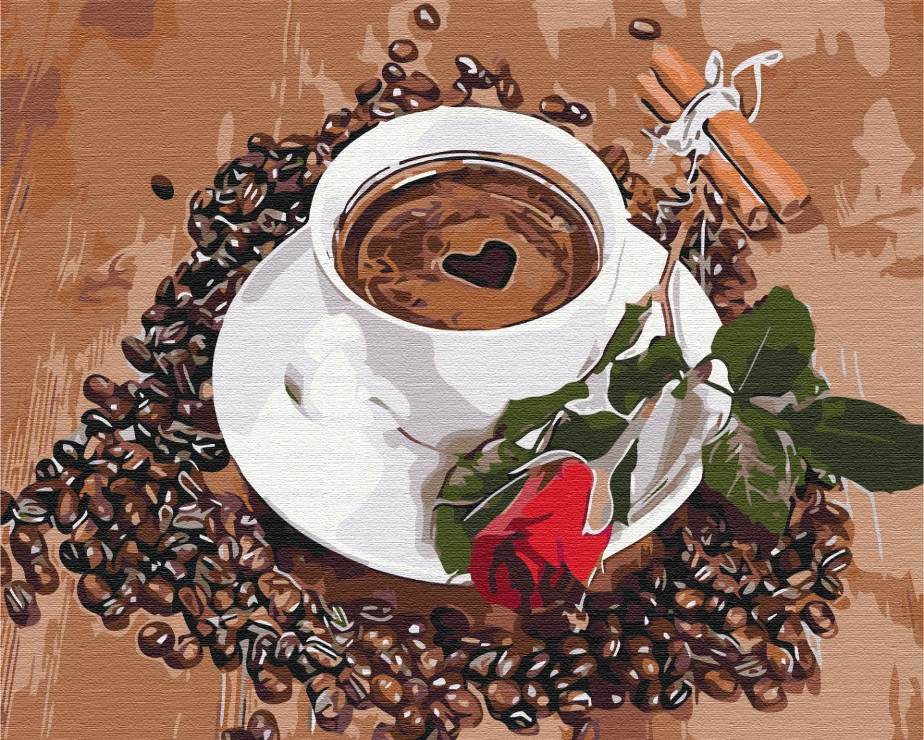 Painting by numbers Coffee with a touch of romance (BS52151)