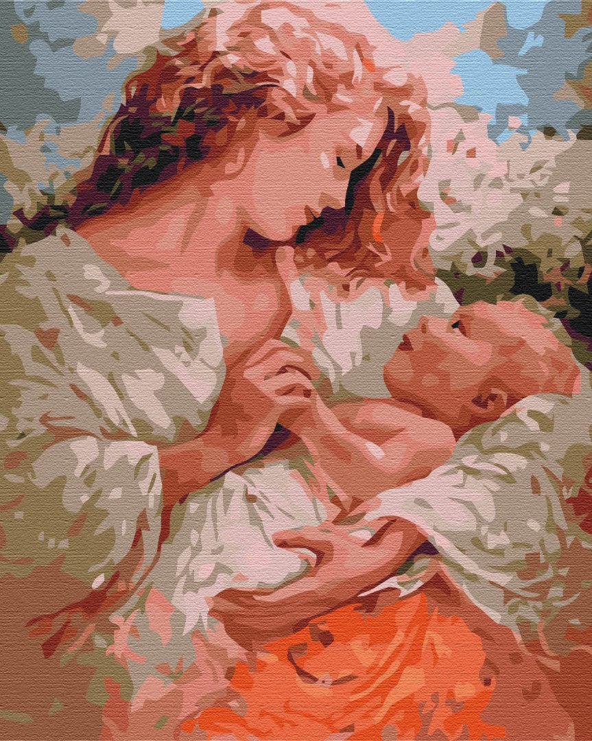 Картина по номерам Мама и малыш (BS5743)