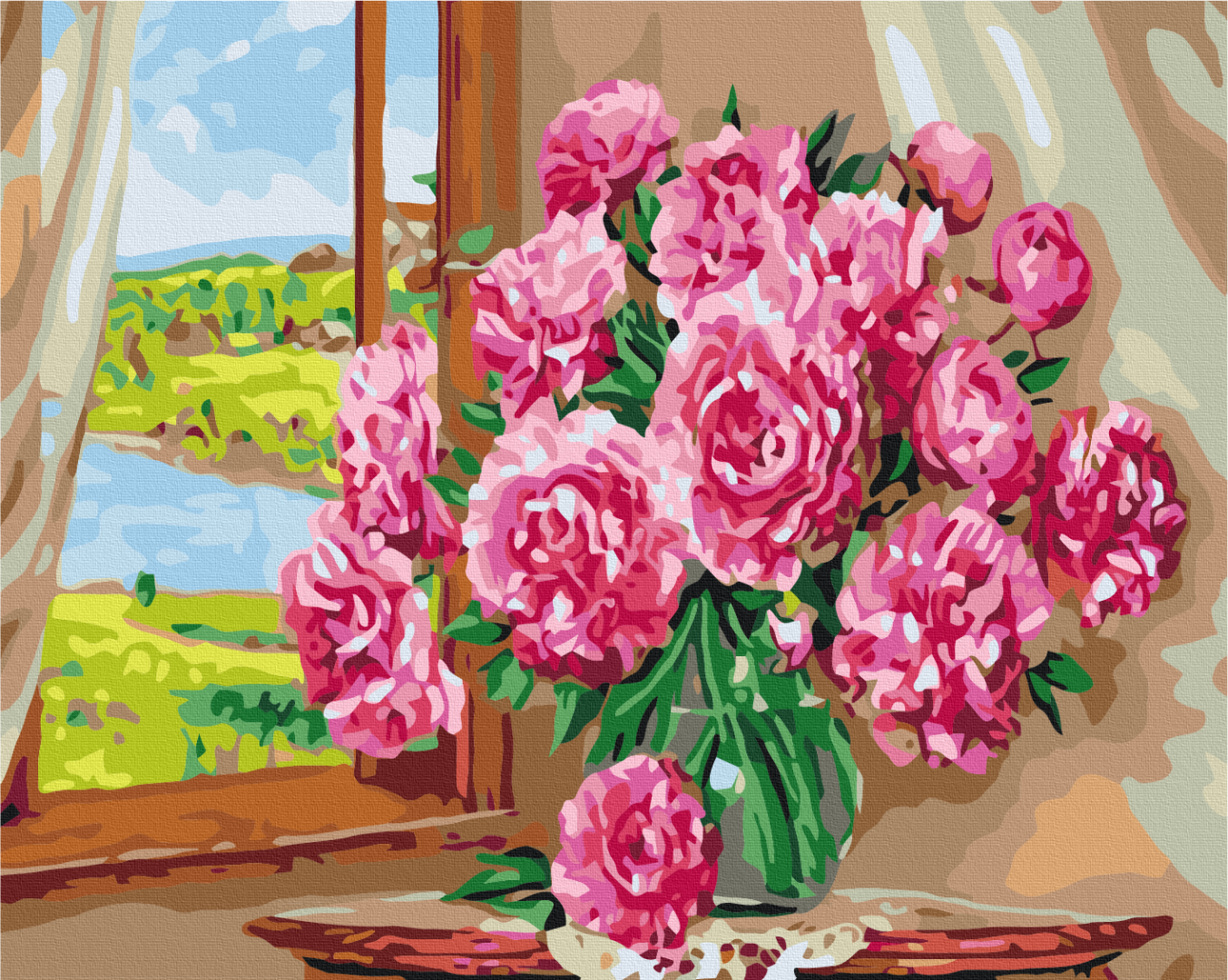 Painting by numbers Bright peonies (BS9904)