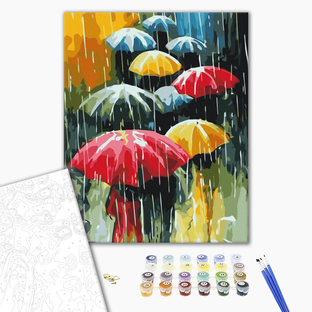 Painting by numbers Colored rain (BS52166)