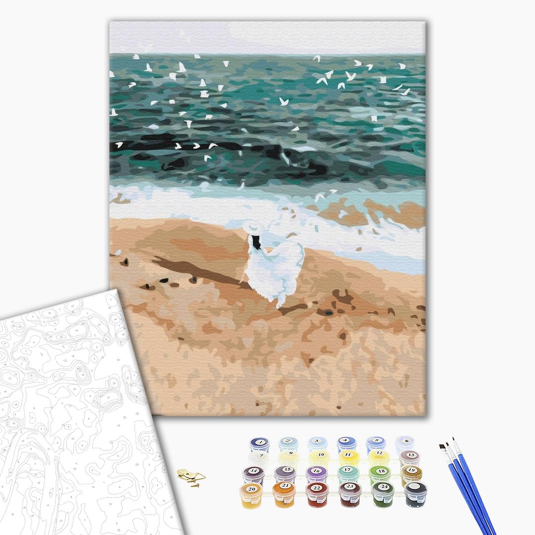 Painting by numbers Figure on the coast (BS37562)
