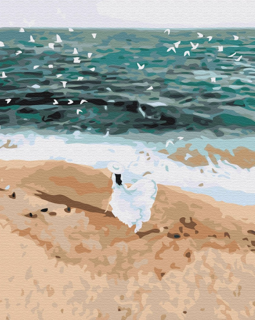Painting by numbers Figure on the coast (BS37562)