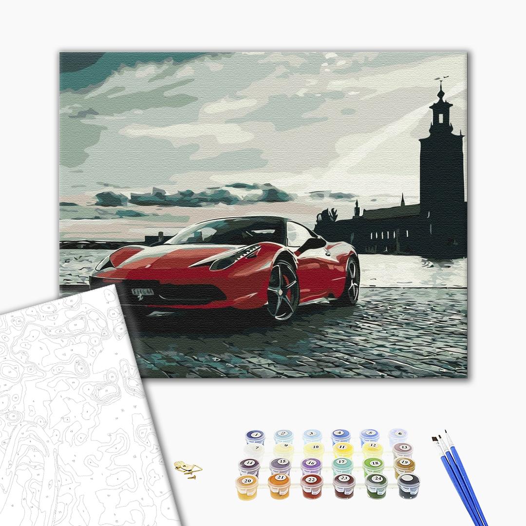 Painting by numbers Crimson speed (BS52181)