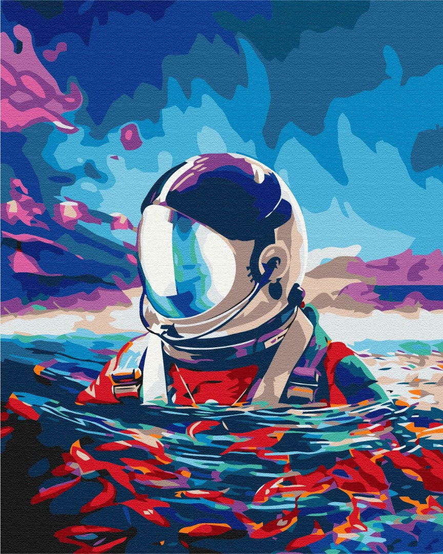 Painting by numbers Astronaut and fish (BS35337)