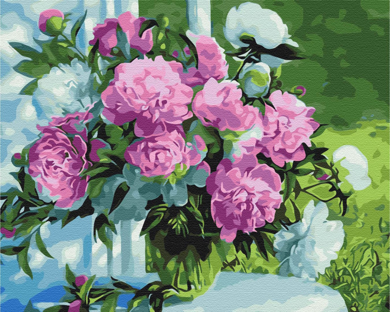 Painting by numbers Bouquet of peonies in the garden (BS31020)