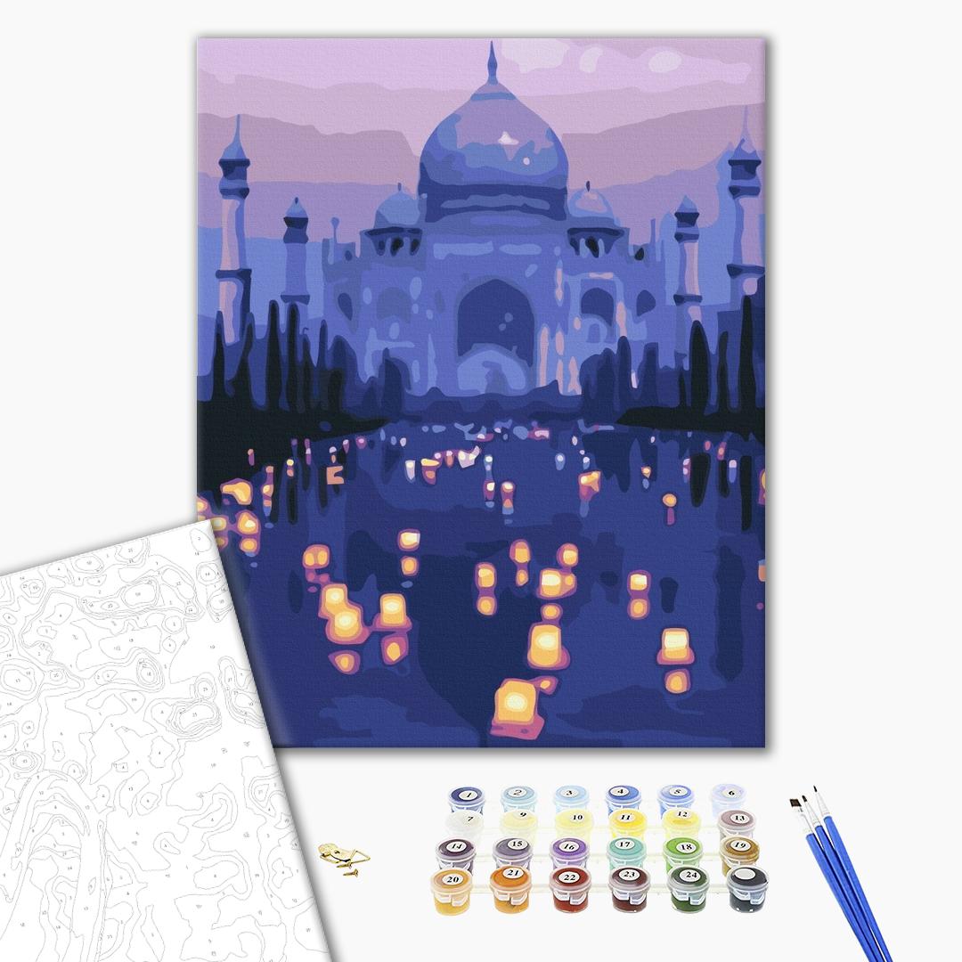 Painting by numbers Evening near the Taj Mahal (BS32138)