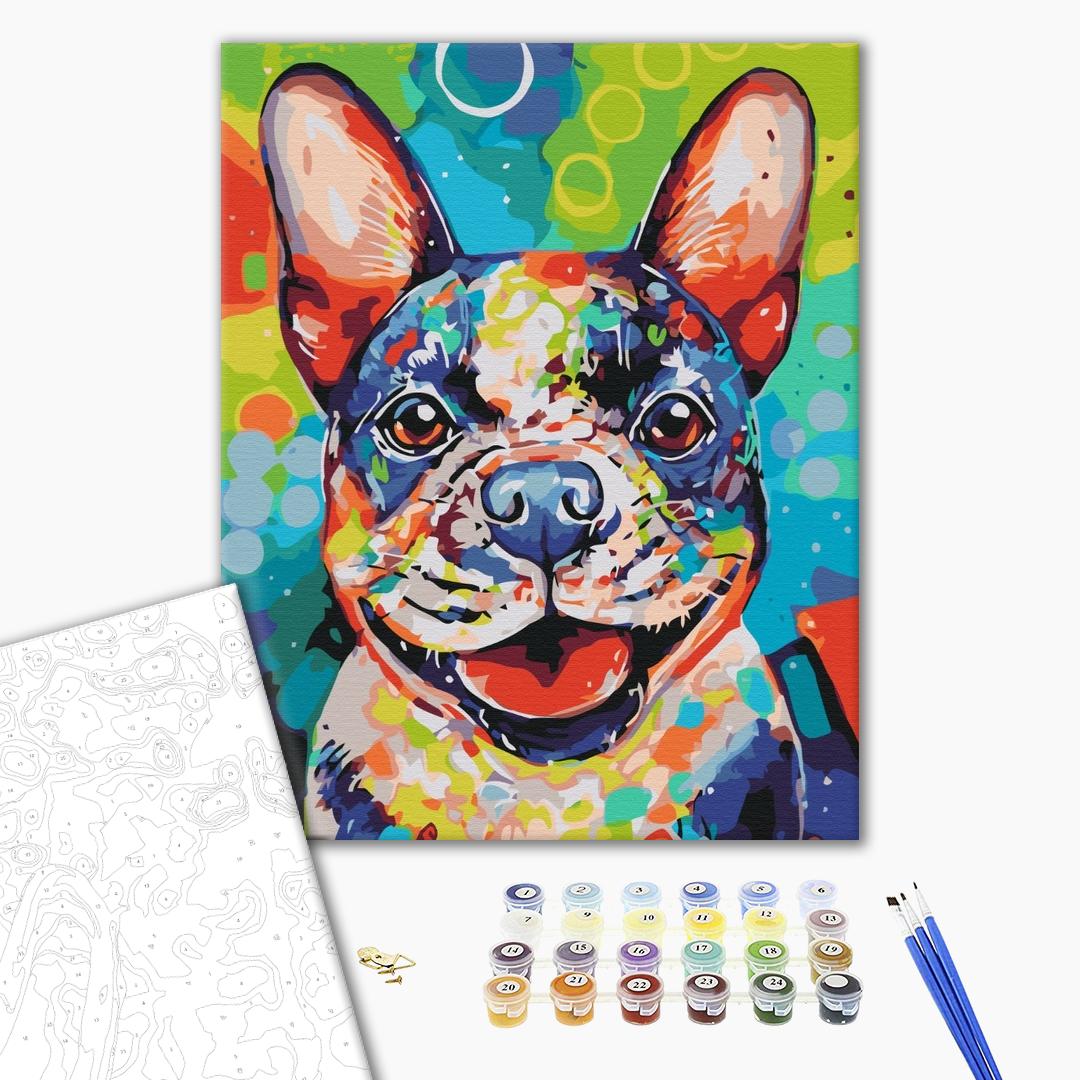 Painting by numbers Bright dog (BS38448)