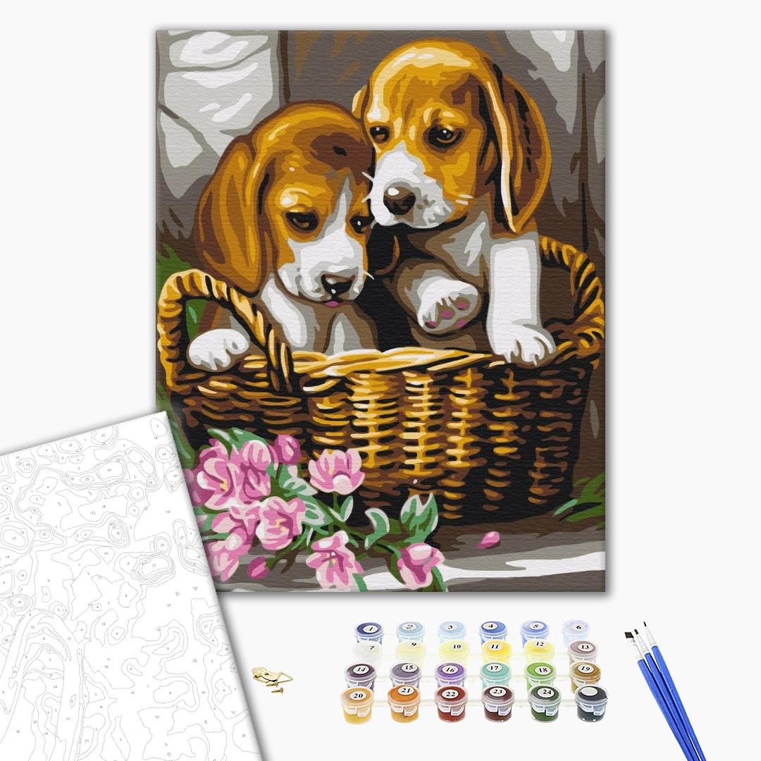 Painting by numbers Couple in the basket (BS29695)