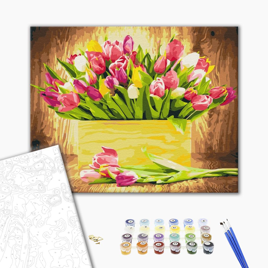 Painting by numbers Festive tulips (BS5666)
