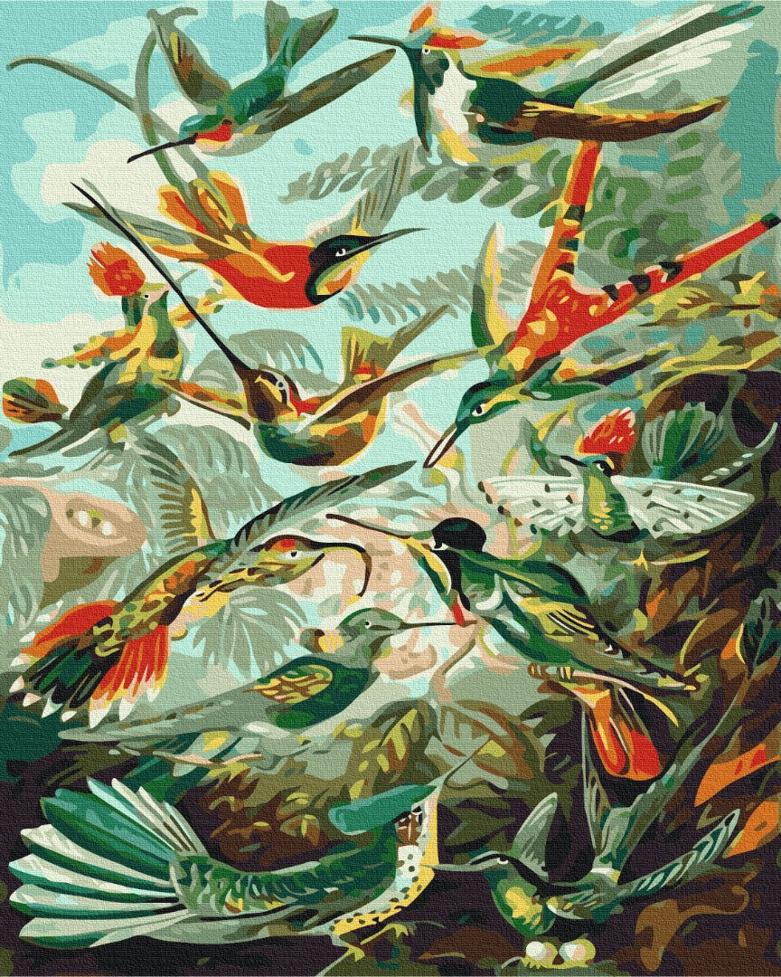 Painting by numbers Feathered kingdom (BS52199)
