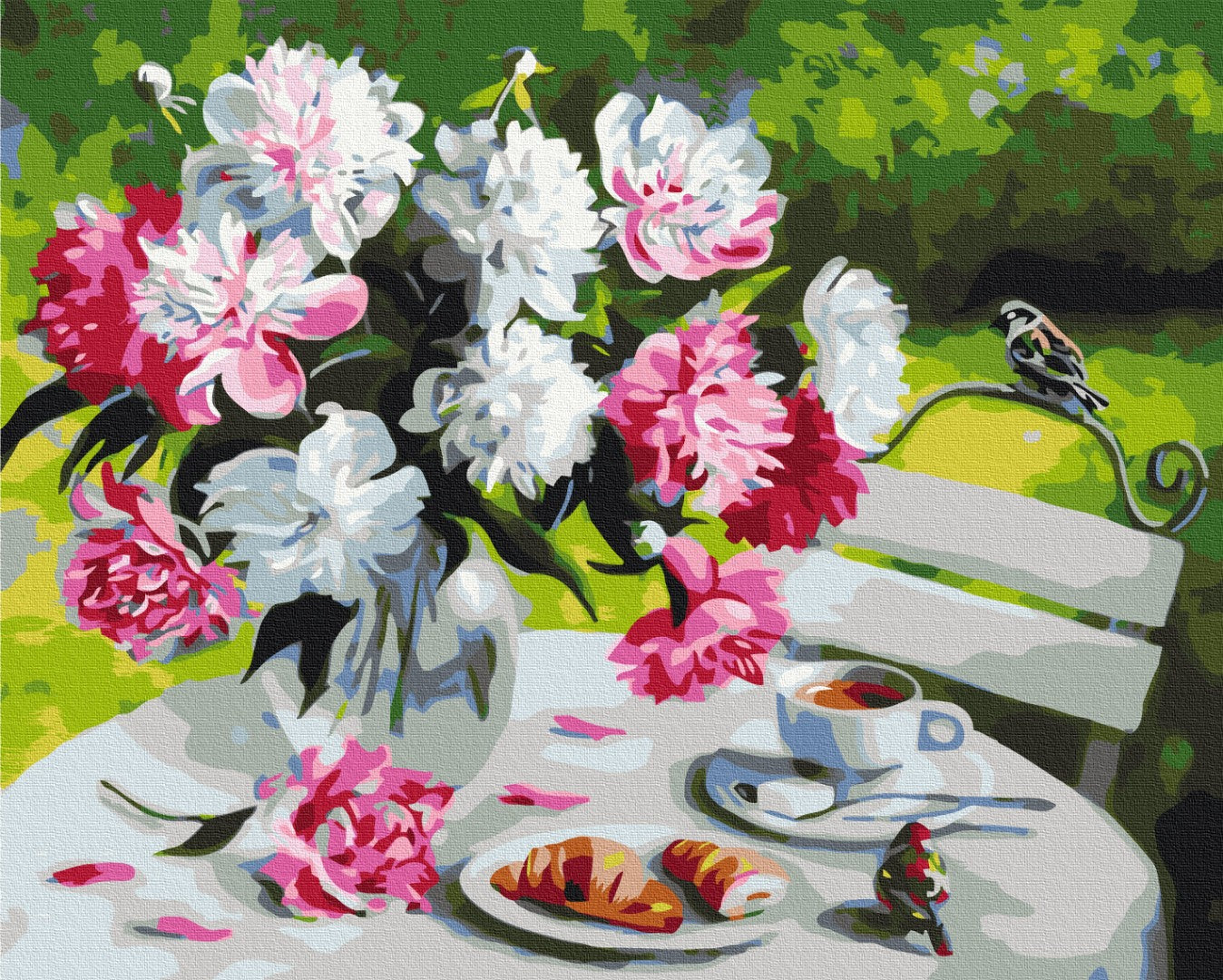 Painting by numbers Breakfast with peonies (BS29388)