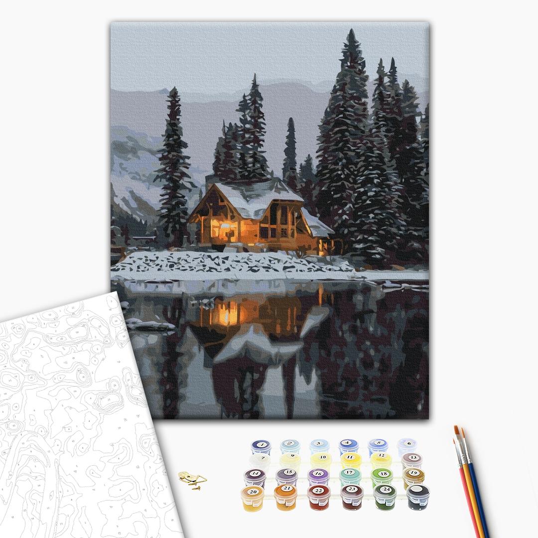 Картина по номерам Снежная ночь (BS52498)