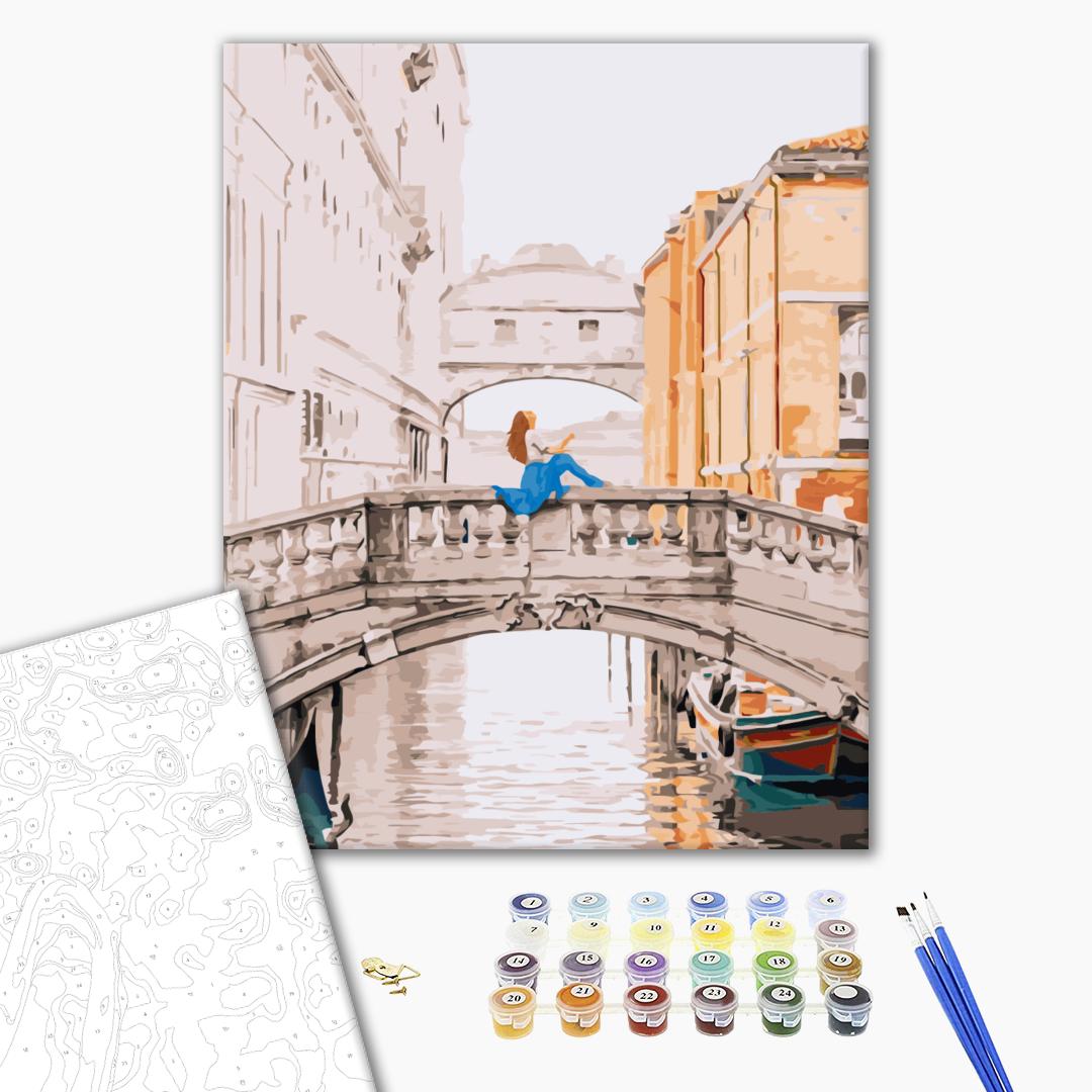 Painting by numbers Girl on the bridge of Venice (BS32316)