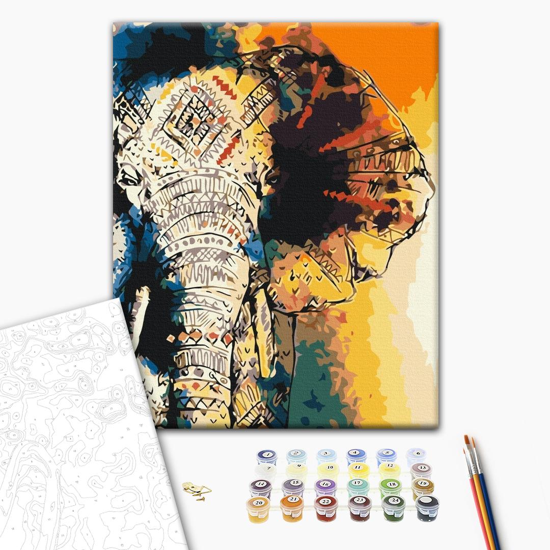 Painting by numbers Elephant pattern (BS52233)