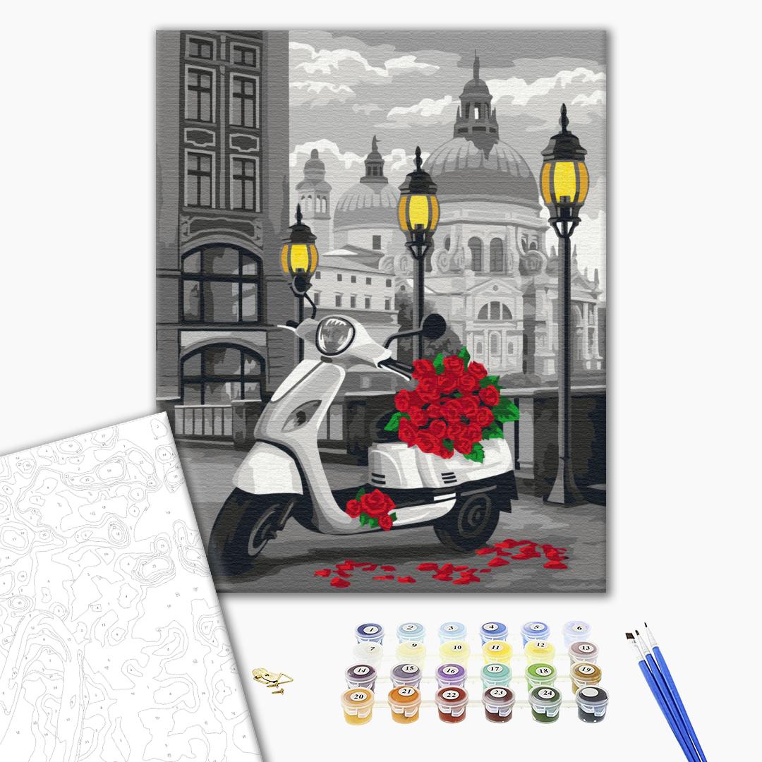 Painting by numbers Bouquet with delivery (BS51624)