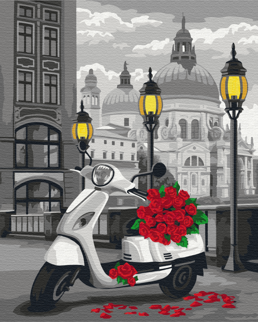 Painting by numbers Bouquet with delivery (BS51624)