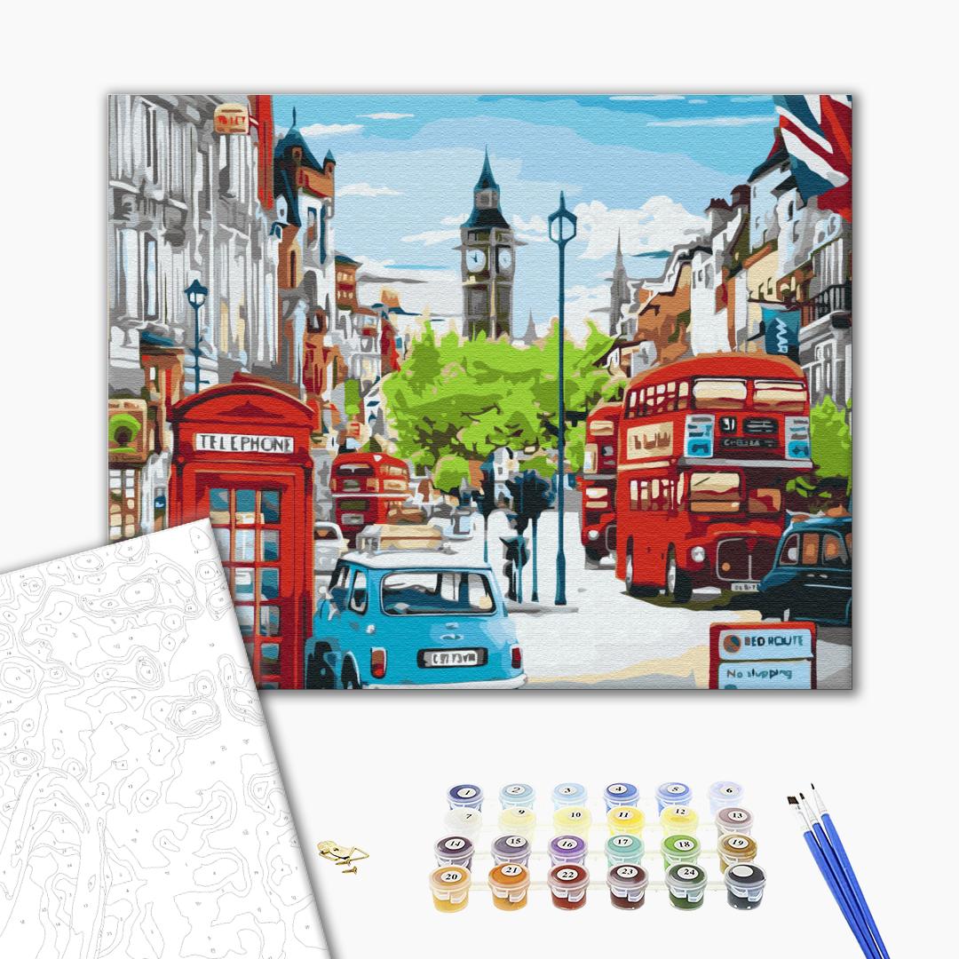 Painting by numbers Rush hour in London (BS33932)