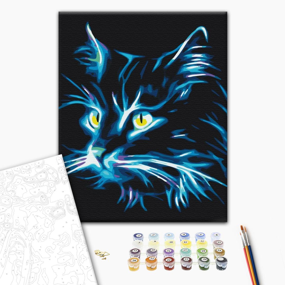 Painting by numbers Neon cat (BS32107)