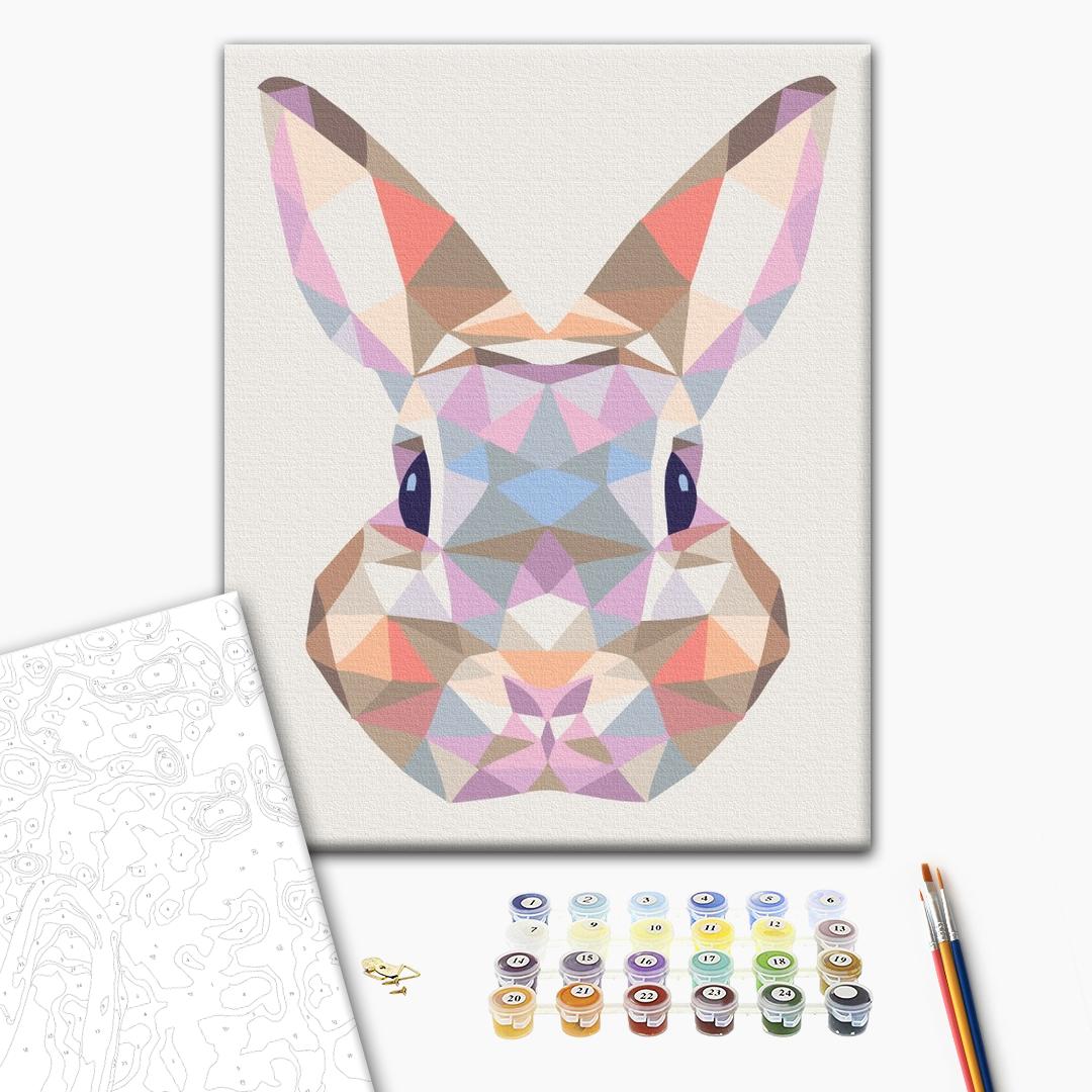 Painting by numbers Rabbit in a mosaic (BS52252)