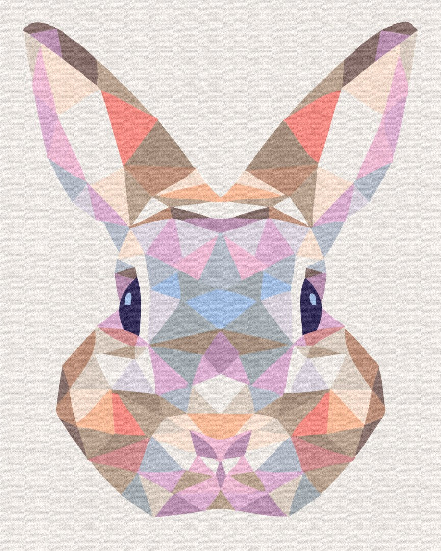 Painting by numbers Rabbit in a mosaic (BS52252)